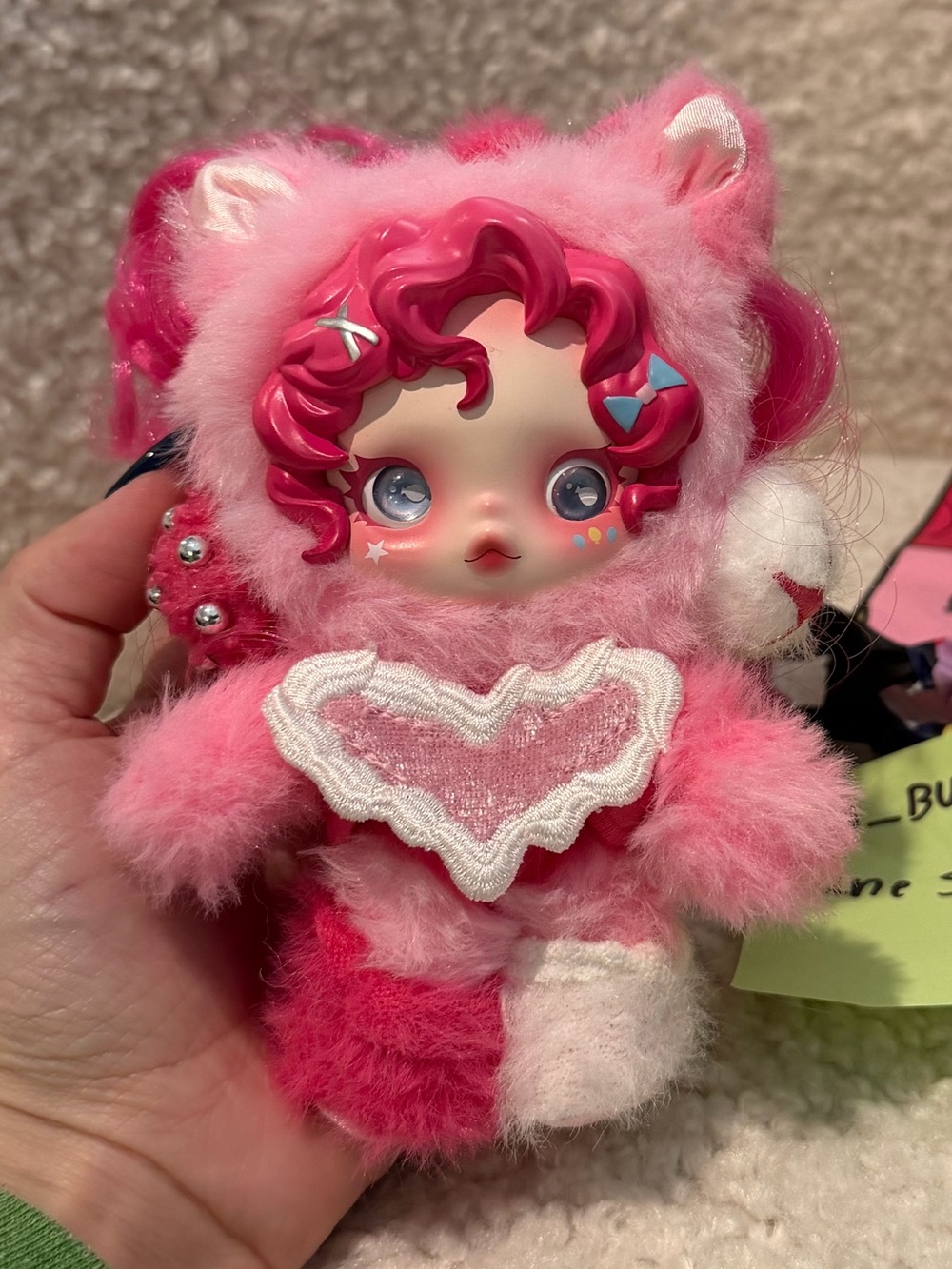NWT CUSTOM SKULLPANDA My Little Pony Series Plush Pendant Keychain Pinkie Pie